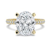 Tulip with Diamond Crown and Claw Set Diamond on Band