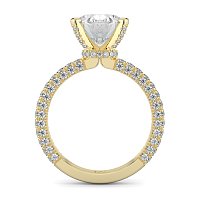 Tulip with Diamond Crown and Claw Set Diamond on Band