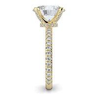 Tulip with Diamond Crown and Claw Set Diamond on Band