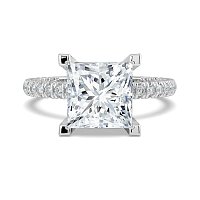 Tulip with Diamond Crown and Claw Set Diamond on Band