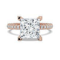 Tulip with Diamond Crown and Claw Set Diamond on Band