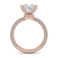 Tulip with Diamond Crown and Claw Set Diamond on Band