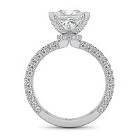 Tulip with Diamond Crown and Claw Set Diamond on Band