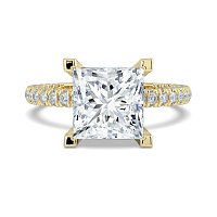 Tulip with Diamond Crown and Claw Set Diamond on Band