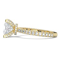 Tulip with Diamond Crown and Claw Set Diamond on Band