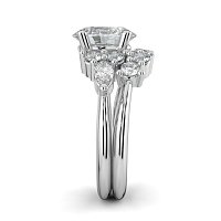 Cluster with Round and Marquise Side Stones