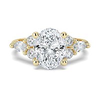 Cluster with Round and Marquise Side Stones