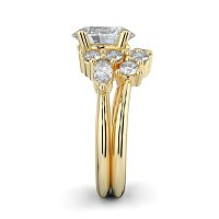 Cluster with Round and Marquise Side Stones