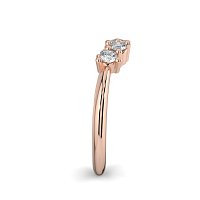 Cluster Curved Wedding Ring with Marquise & RBC Side Stones
