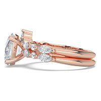 Cluster with Round and Marquise Side Stones