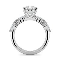 Cluster with Round and Marquise Side Stones