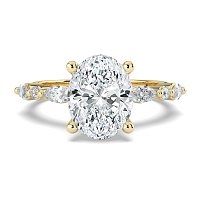 Cluster with Round and Marquise Side Stones