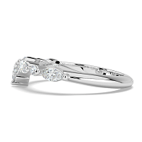 Cluster Pointy Lab-Grown Diamond Wedding Ring 0.10cts Total Weight