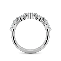 Cluster Pointy Lab-Grown Diamond Wedding Ring 0.10cts Total Weight