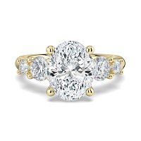 Cara Side Stones with 4 Accent Diamonds