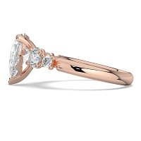 Cara Side Stones with 4 Accent Diamonds