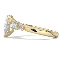 Cara Side Stones with 4 Accent Diamonds