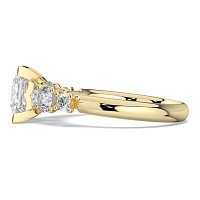 Cara Side Stones with 4 Accent Diamonds