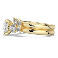 Cara Side Stones with 4 Accent Diamonds