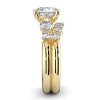 Cara Side Stones with 4 Accent Diamonds