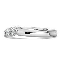Cara Curved Wedding Ring with 7 Accent Diamonds