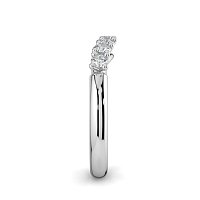 Cara Curved Wedding Ring with 7 Accent Diamonds