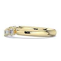 Cara Curved Wedding Ring with Natural Diamonds 0.40ct Total Weight
