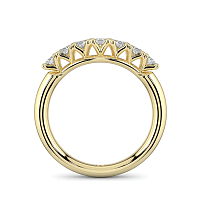 Cara Curved Wedding Ring with Natural Diamonds 0.40ct Total Weight