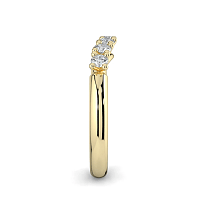 Cara Curved Wedding Ring with Natural Diamonds 0.40ct Total Weight