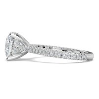 Cathedral with Hidden Halo and Diamond Pave Band