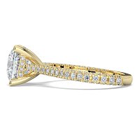 Cathedral with Hidden Halo and Diamond Pave Band