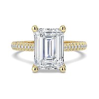 Cathedral with Hidden Halo and Diamond Pave Band