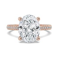 Cathedral with Hidden Halo and Diamond Pave Band