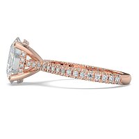 Cathedral with Hidden Halo and Diamond Pave Band