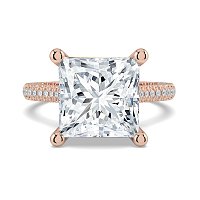Cathedral with Hidden Halo and Diamond Pave Band