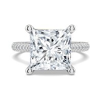 Cathedral with Hidden Halo and Diamond Pave Band