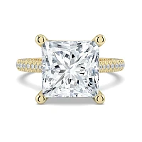 Cathedral with Hidden Halo and Diamond Pave Band