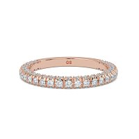 Cathedral Diamond Wedding Ring with Diamond Pave Band
