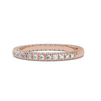 Cathedral Diamond Wedding Ring with Diamond Pave Band