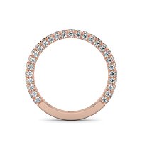 Cathedral Diamond Wedding Ring with Diamond Pave Band