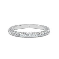 Cathedral Diamond Wedding Ring with Diamond Pave Band