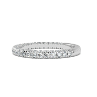 Cathedral Natural Diamond Wedding Ring 0.65cts Total Weight