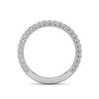 Cathedral Diamond Wedding Ring with Diamond Pave Band
