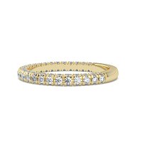 Cathedral Diamond Wedding Ring with Diamond Pave Band