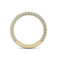 Cathedral Diamond Wedding Ring with Diamond Pave Band