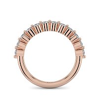 Ariel Wedding Ring with Round Prong-Set on Band