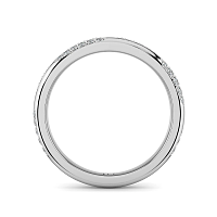 Tulip Lead Wedding Ring with Natural Diamonds 0.12ct Total Weight