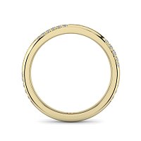 Tulip Leaf-shaped Pave on Band Wedding Ring