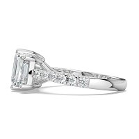 Dalia 3 Stones with Diamonds on Band