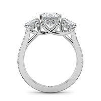 Dalia 3 Stones with Diamonds on Band